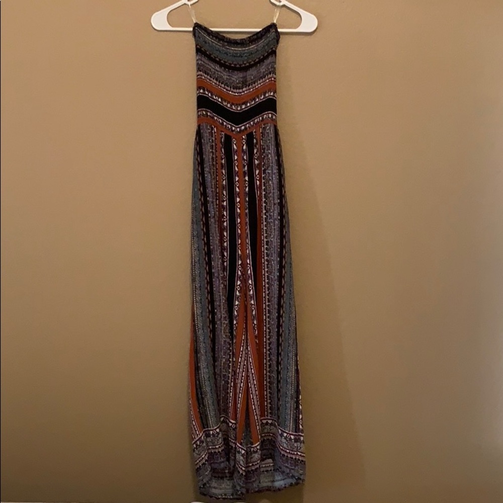 Xi || tube top long pant romper